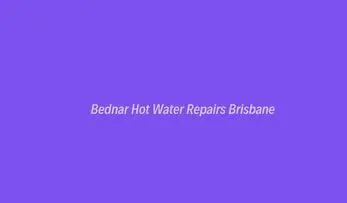 Bednar Hot Water Repairs Brisbane 